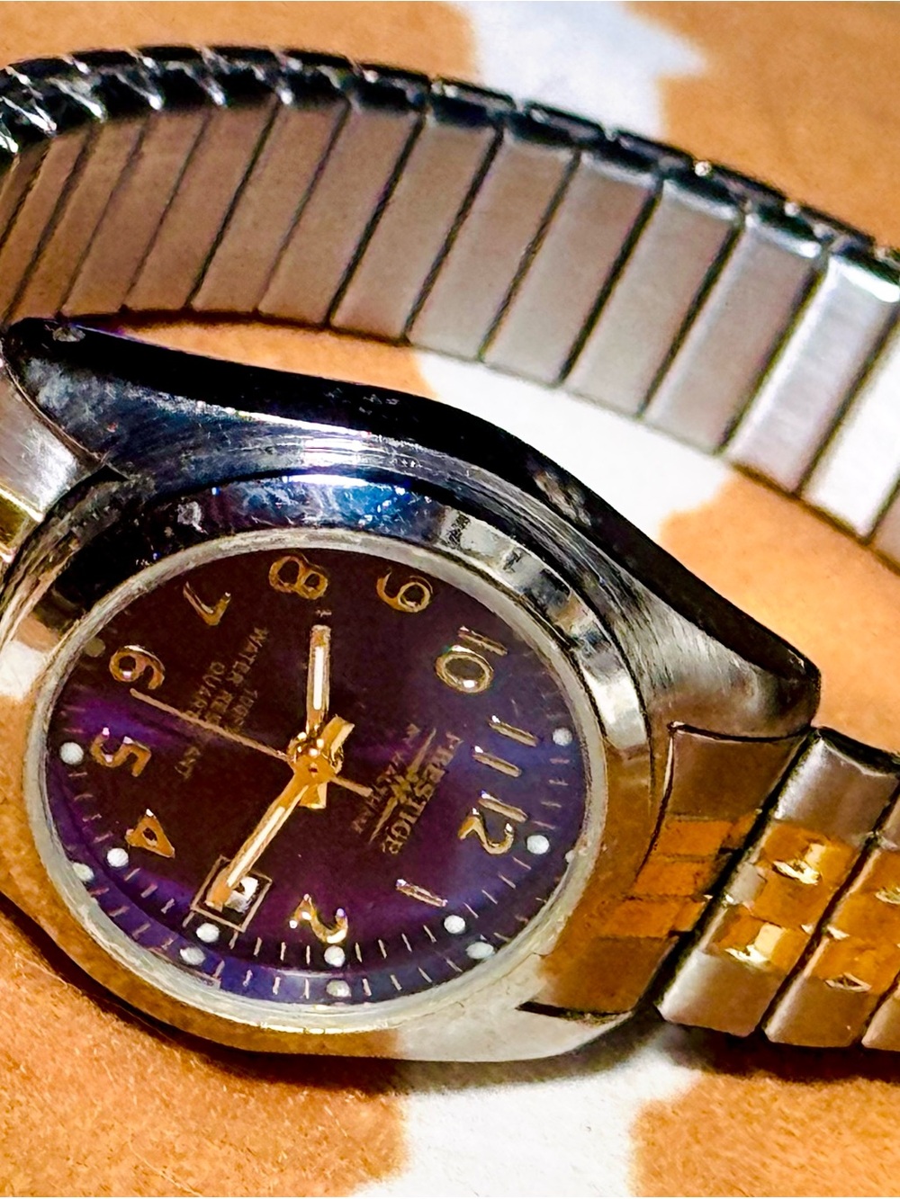 Prestige Two-Tone Women's Watch with Royal Blue Dial